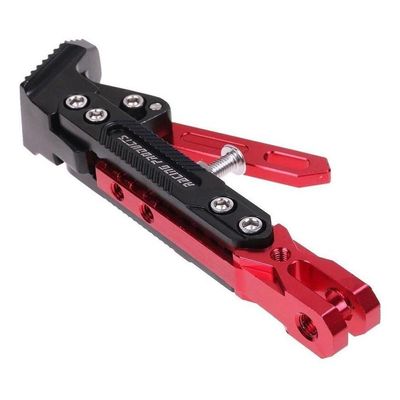 Descanso Lateral Pezinho Esportivo Aluminio Regulável Vermelho
