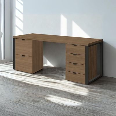 Conjunto Escritorio Industrial Mesa E Gaveteiros Frame Kappesberg Munique