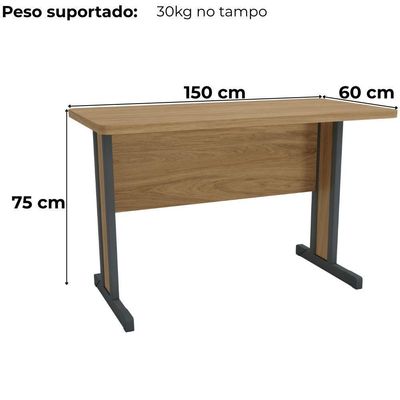 Mesa Escritorio 150 Cm Versatil 1150 Kappesberg Itapua