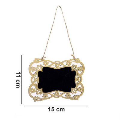 Placa Lousa De Madeira Flor P/ Pendurar 11x15x1 Cm