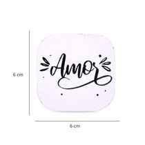 Suporte De Madeira Amor Branco 6x6x5 Cm