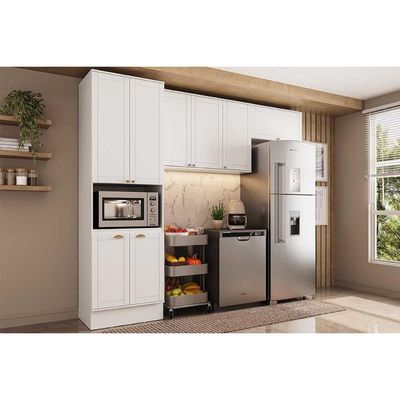 Kit de Cozinha Completa 3 Peças Bella (2Aéreos+1Paneleiro) C3P26 Branco - Carraro