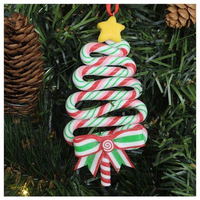 Kit 2 Enfeite Pendente Para árvore De Natal Pinheirinho 13,5cm