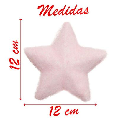 Ponteira De árvore Natal Estrela Rosa 12cm