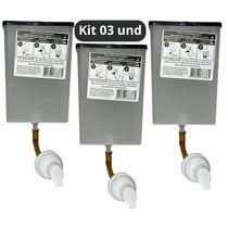 Kit 03 und Reservatório Saboneteira 800ml Espuma Valvula Nobre