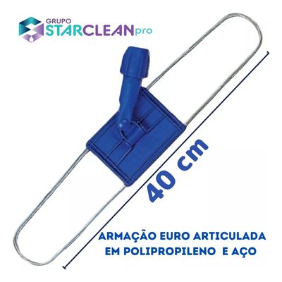 Conjunto Mop Pó Profi 40cm Eletrostático Com Cabo Starclean
