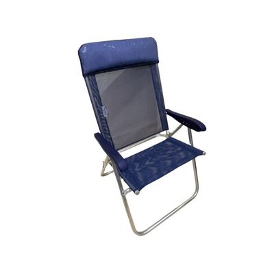 Cadeira Reclinavel Master Sanete Almofada Ronchetti 140 Kg Azul Marinho