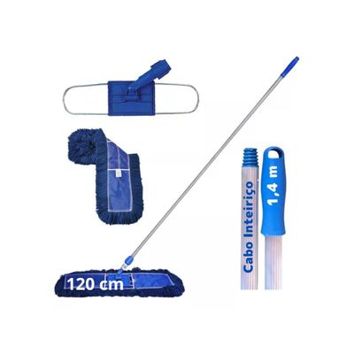2 Und Refil Mop Pó Cabeleira Piso Seco Profi 120cm Starclean