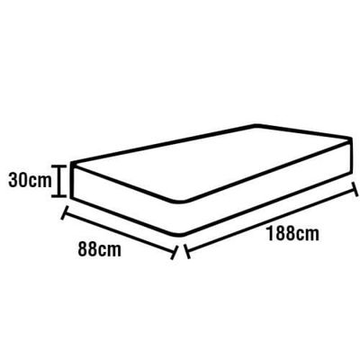 Colchão Solteiro AmericanFlex Topázio Gel com Pillow Top e Molas Ensacadas 30x88x188 cm