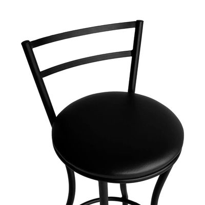 Banqueta Alta Famais Home com Assento Estofado - Preta