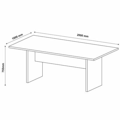 Mesa De Reunião Para Escritório Grande Preto