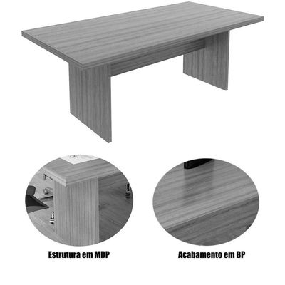 Mesa De Reunião Para Escritório Grande Preto