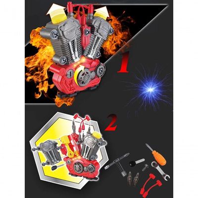 Kit Monta E Desmonta Motor Brinquedo Carros Toys 20 Peças