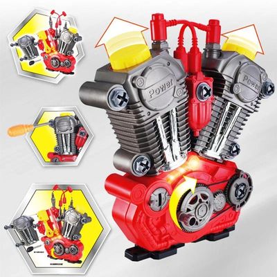 Kit Monta E Desmonta Motor Brinquedo Carros Toys 20 Peças