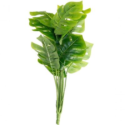 Kit 12 Ramo Planta Artificial Costela De Adão Decoração 43cm