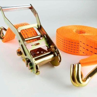 Cinta Tensor Laranja Amarração De Carca Alça Catraca 6m 40mm