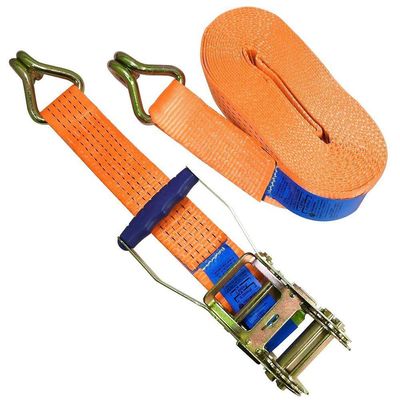 Cinta Tensor Laranja Amarração De Carca Alça Catraca 6m 40mm