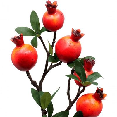 Kit 4 Plantas Fruta Romã Artificial Decoração Natal De 60cm