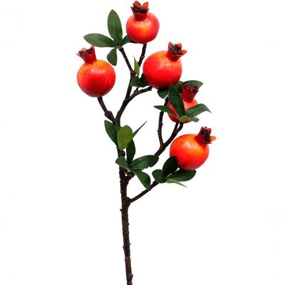 Kit 4 Plantas Fruta Romã Artificial Decoração Natal De 60cm