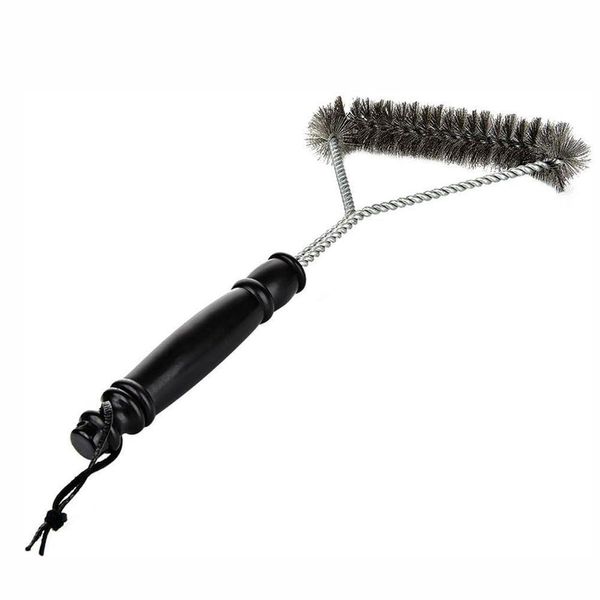 Escova Limpa Grelha Churrasqueira Cerdas De Aço Grill Espeto