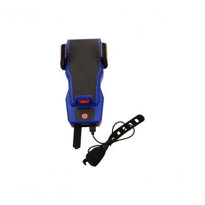 Farol Azul Recarregável Suporte De Celular Para Bicicleta