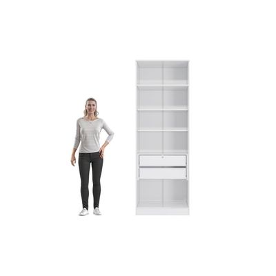 Guarda-roupa 2 Portas 2 Gavetas Kappesberg Adapt Branco