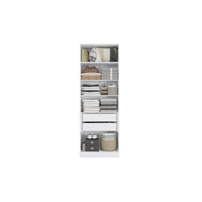 Guarda-roupa 2 Portas 2 Gavetas Kappesberg Adapt Branco