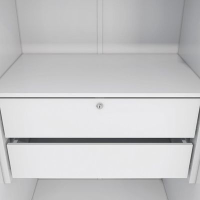 Guarda-roupa 2 Portas 2 Gavetas Kappesberg Adapt Branco