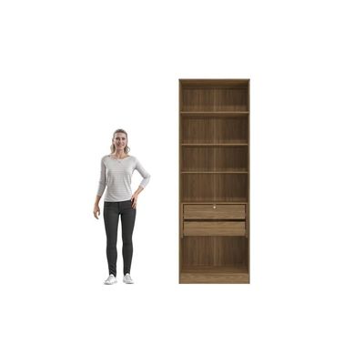 Guarda-roupa 2 Portas 2 Gavetas Kappesberg Adapt Nogueira