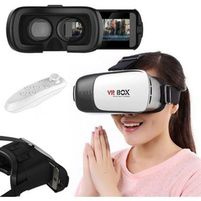 Óculos De Realidade Virtual 3d Para Smartphone - Vr Box 2.0 Com Controle