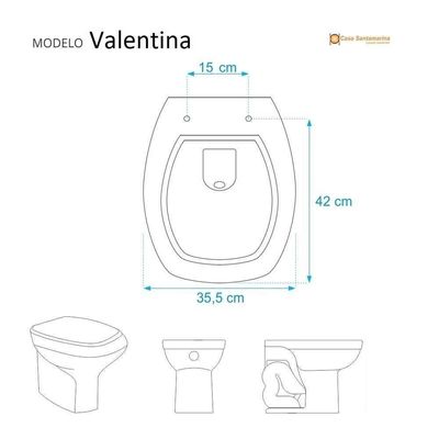 Assento Sanitário Laqueado Valentina Ocre Para Vaso Santamarina