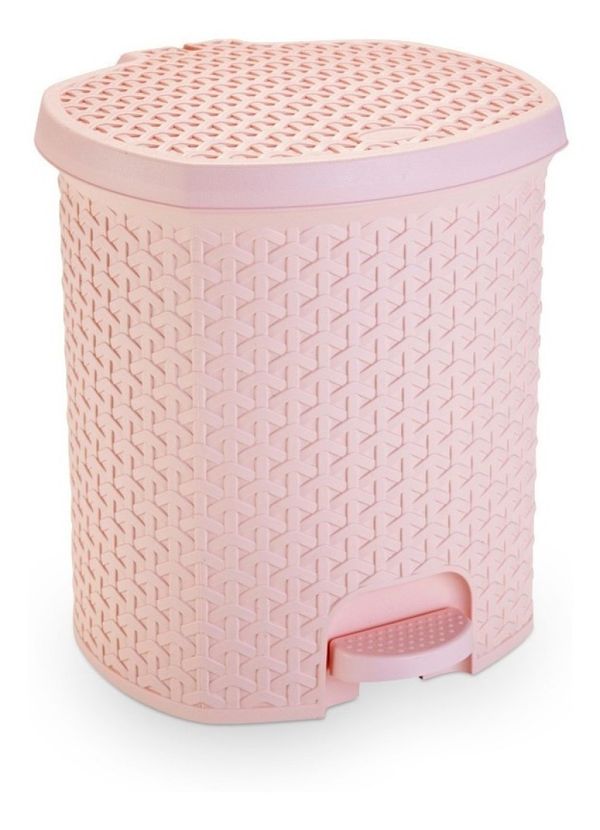 Lixeira Cesto 15 Litros Com Pedal E Tampa Banheiro Promoção! Cor Rosa