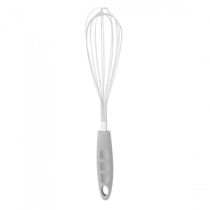 Batedor De Ovos Fouet Inox Cabo Plástico Cinza 30,5cm - Lyor