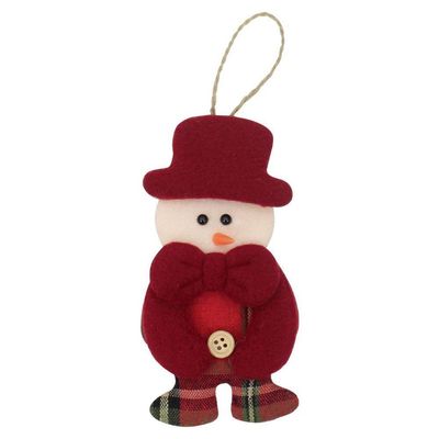 Kit 12 Peças Enfeite árvore Natal Pendente Papai Noel Boneco De Neve 14cm
