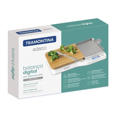 Balança Digital Para Cozinha Tramontina Adatto Com Tábua De Corte