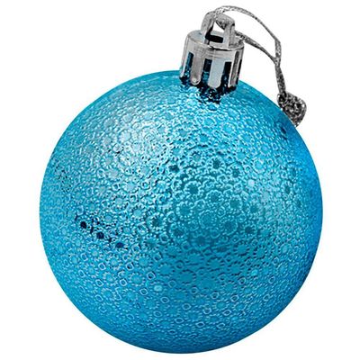 Kit 2 Bolas Enfeite Natalino árvore Natal 70mm Azul