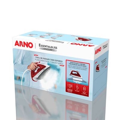 Ferro a Vapor Antiaderente Essentialgliss 1100w FMQ Rosa e Branco 220v Arno Rosa e Branco / 220V