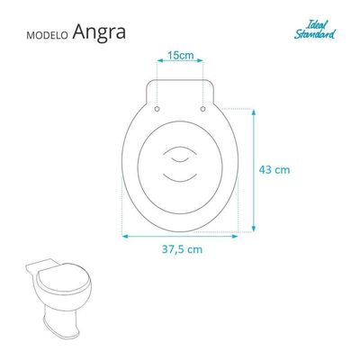 Assento Sanitário Soft Close Angra Silver Para Vaso Ideal Standard