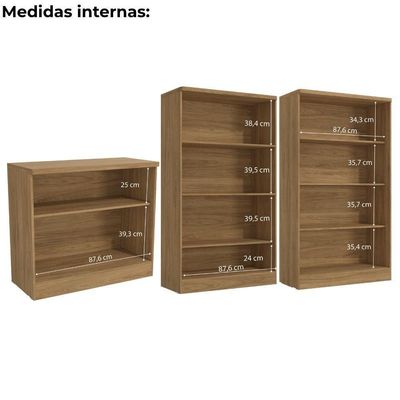 Conjunto Escritorio 3 Peças Versatil Kappesberg Itapua