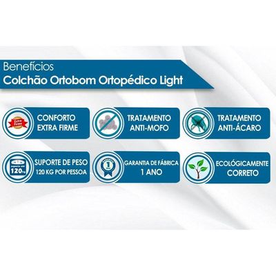 Cama Box Solteiro CRC + Colchão Ortopédico Light Ortobom + Cabeceira Clean Suede Marrom Taupe
