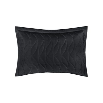 Porta Travesseiro Toque Acetinado Altenburg Preto UN / Preto