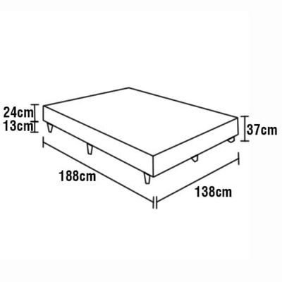 Base Box para Colchão Casal AmericanFlex Prime 37x138x188 - Bege