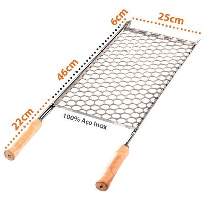 Grelha Moeda Utimil CR647 em Aço Inox - 25 x 48 cm
