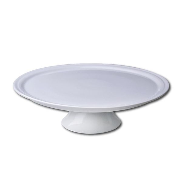 Prato para Bolo com Pé Germer Complementos Tradicional P em Porcelana  29 cm
