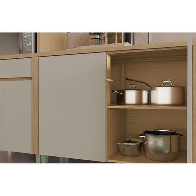 Balcão Nesher Condessa com 2 Portas e 1 Prateleira - 120cm de largura - Carvalho/Greige