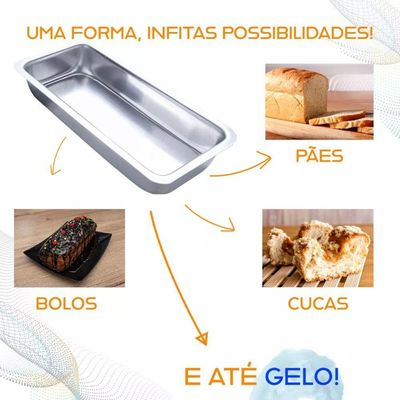 Kit 10 Formas Assadeira Pão Caseiro Gelo E Bolo Inglês N°3