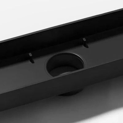 Ralo Oculto Linear De Embutir 5x50 Para Porcelanato Preto