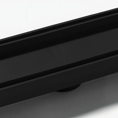 Ralo Oculto Linear De Embutir 5x50 Para Porcelanato Preto