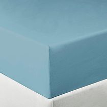 Lençol Tecebem Casal Malha C/ Elástico Liso 138mx188mx30cm Azul