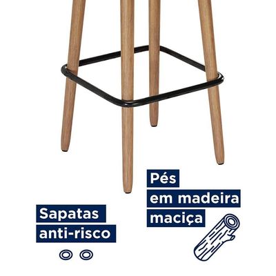 Kit 4 Banquetas Barcelona 96cm Couríssimo Amarula - Salaone Amarula